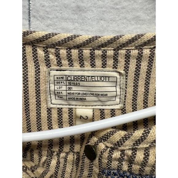 Current/Elliot Women Striped Long Sleeve Tunic Shirt Gorpcore Lagenlook 2 Med - Picture 4 of 8